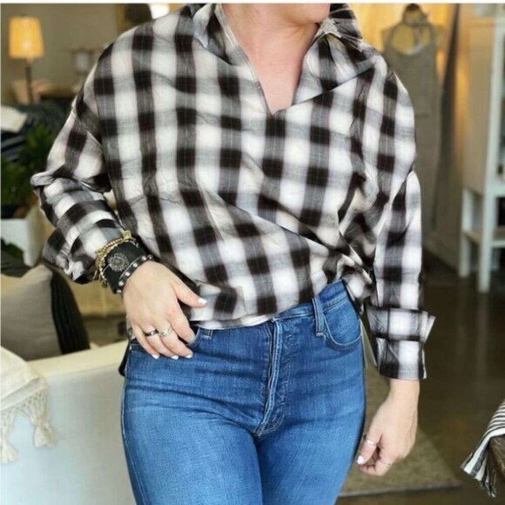 A Shirt Thing Penelope Plaid Shirt in Espresso